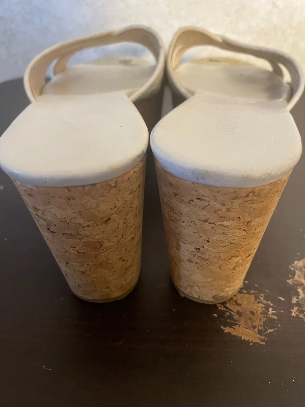 Jimmy Choo Cream Woven Cork Platform Wedge Sandals